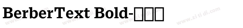 BerberText Bold字体转换